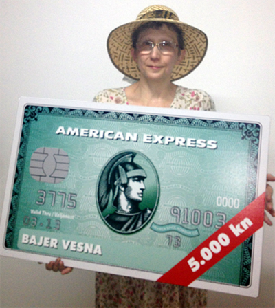 Vesna Bajer, dobitnica 5000 kn na American Express kartici
