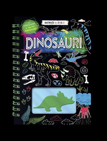 ostruži i oboji: dinosauri
