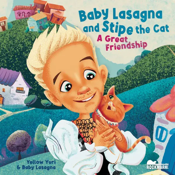 baby lasagna and stipe the cat – a great friendship