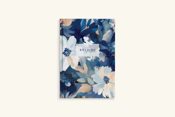 reading planner plavi cvjetni